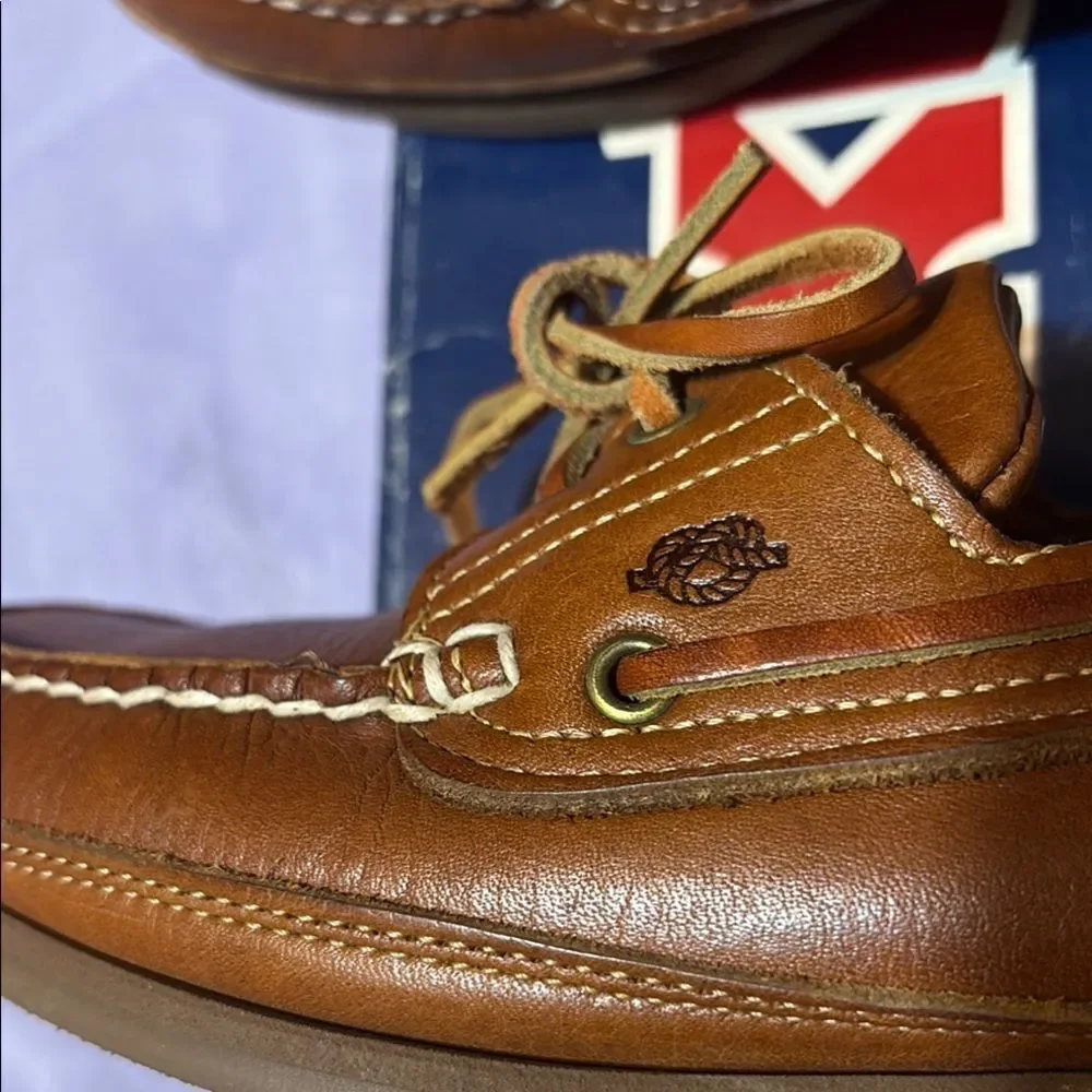 Dexter Newport Brown Leather Boat Shoes Size 9.5